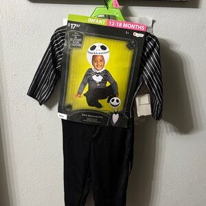 Jack Skellington Infant Costume - Black and White
